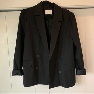 JUST Female double-breasted black blazer
